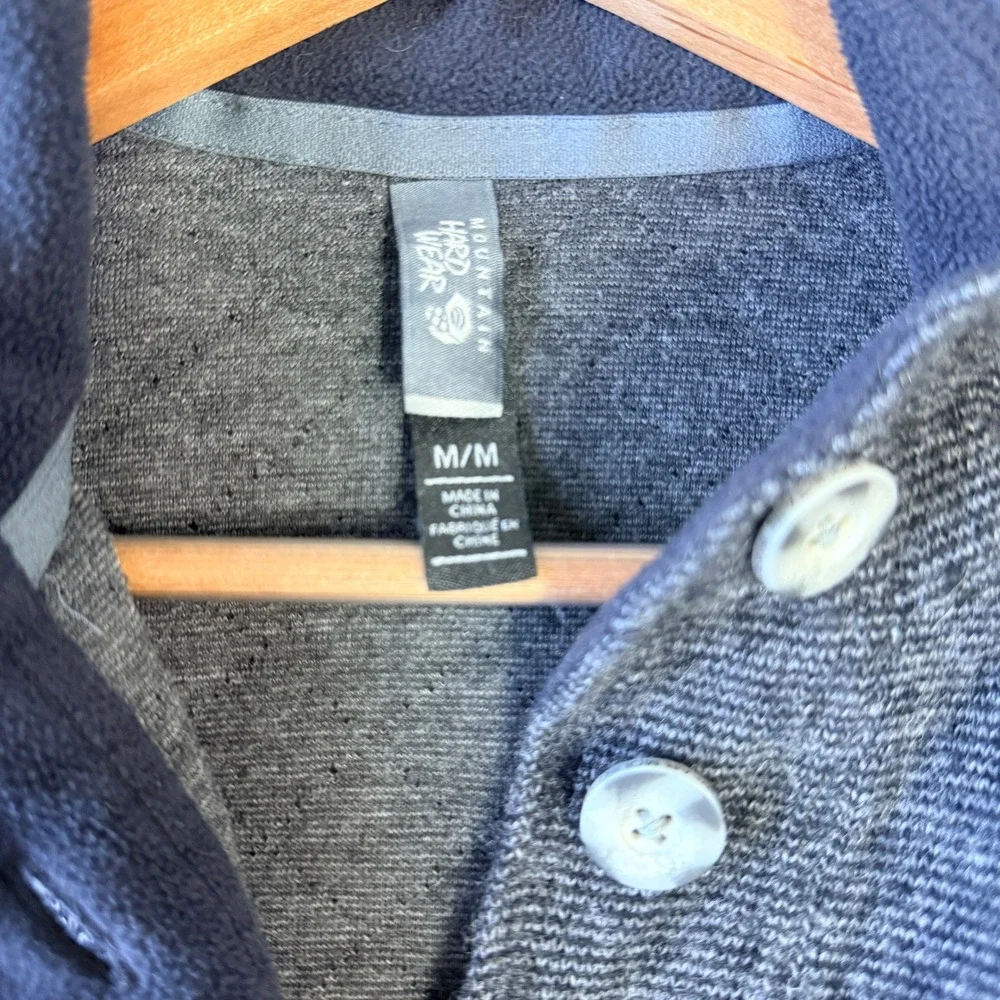 Mountain Hardwear Charcoal Heathered Knit Button Front Jacket Cardigan Women M - Picture 3 of 7